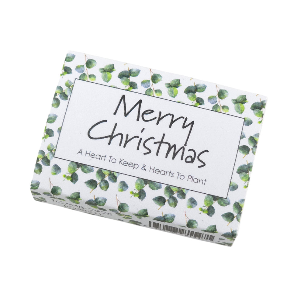 Watercolour Eucalyptus | Christmas Hearts to Keep &amp; Plant | Mini Cracker Filler