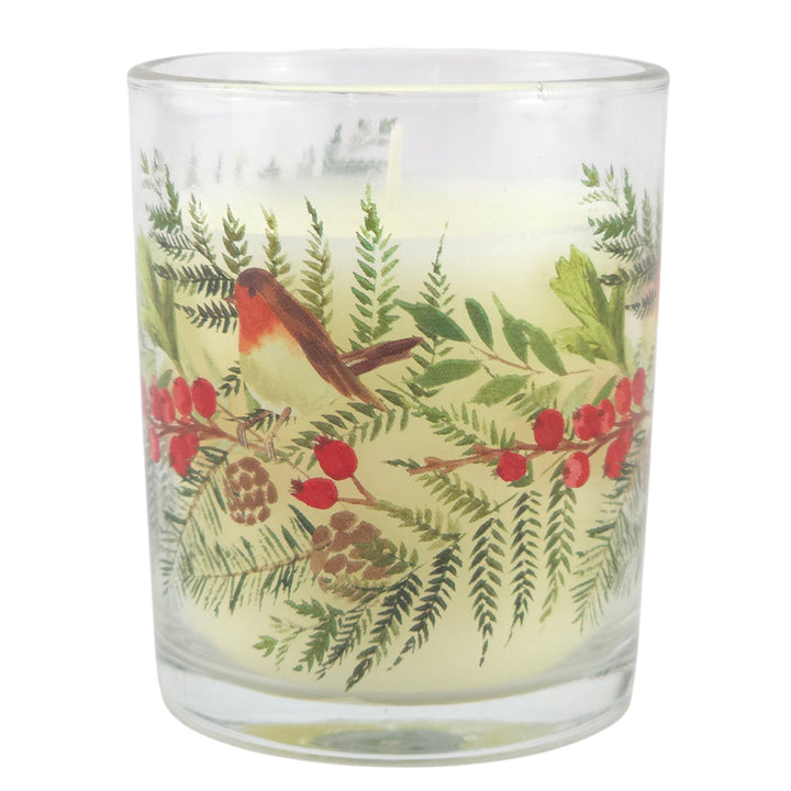 Garden Robin | Christmas Scented Candle | Gisela Graham | Boxed Gift | 7cm Tall