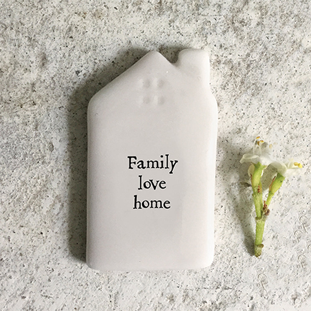 Family Love Home | Ceramic House Token | Mini Gift | Cracker Filler