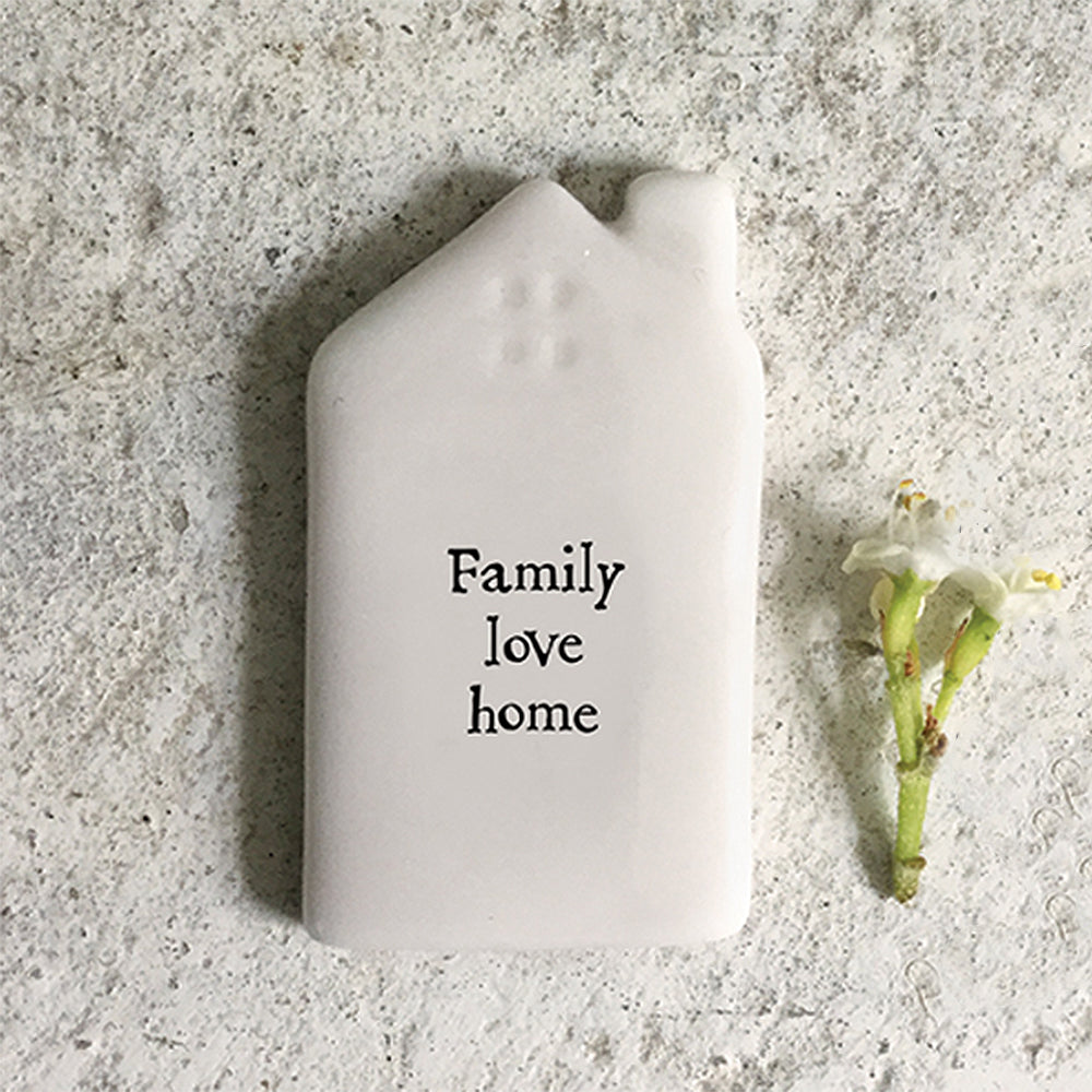 Family Love Home | Ceramic House Token | Little Gift | Cracker Filler