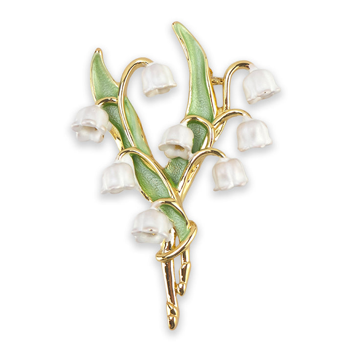 Lily of the Valley Spray | 14k Gold Plated Brooch | Little Gift | Cracker Filler