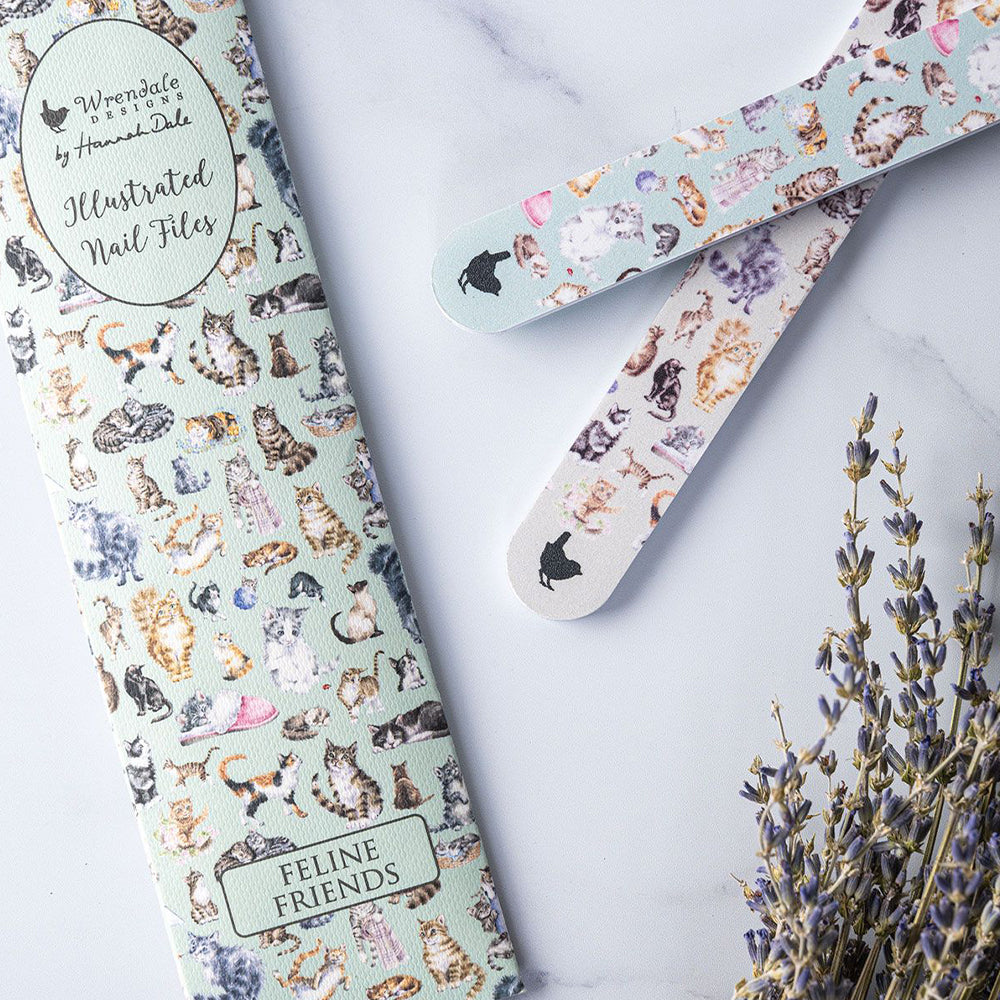 Feline Friends | Emery Board Set | Nail Files | Wrendale Designs | Little Gift