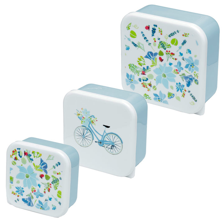 Pretty Blue Florals Lunch Boxes | Set of 3 | Julie Dodsworth | Ladies Gift Idea