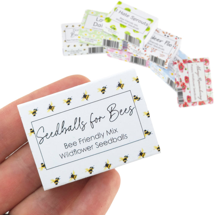 Watercolour Bee | Seedball Matchbox | Bee Mix | Cracker Filler | Little Gift