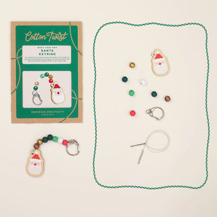 Make Your Own Santa Keyring | Complete Sustainable Christmas Craft Kit for Kids