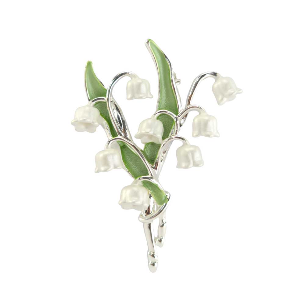 White Lily of the Valley Brooch | 5.5cm Long | Little Gift | Cracker Filler