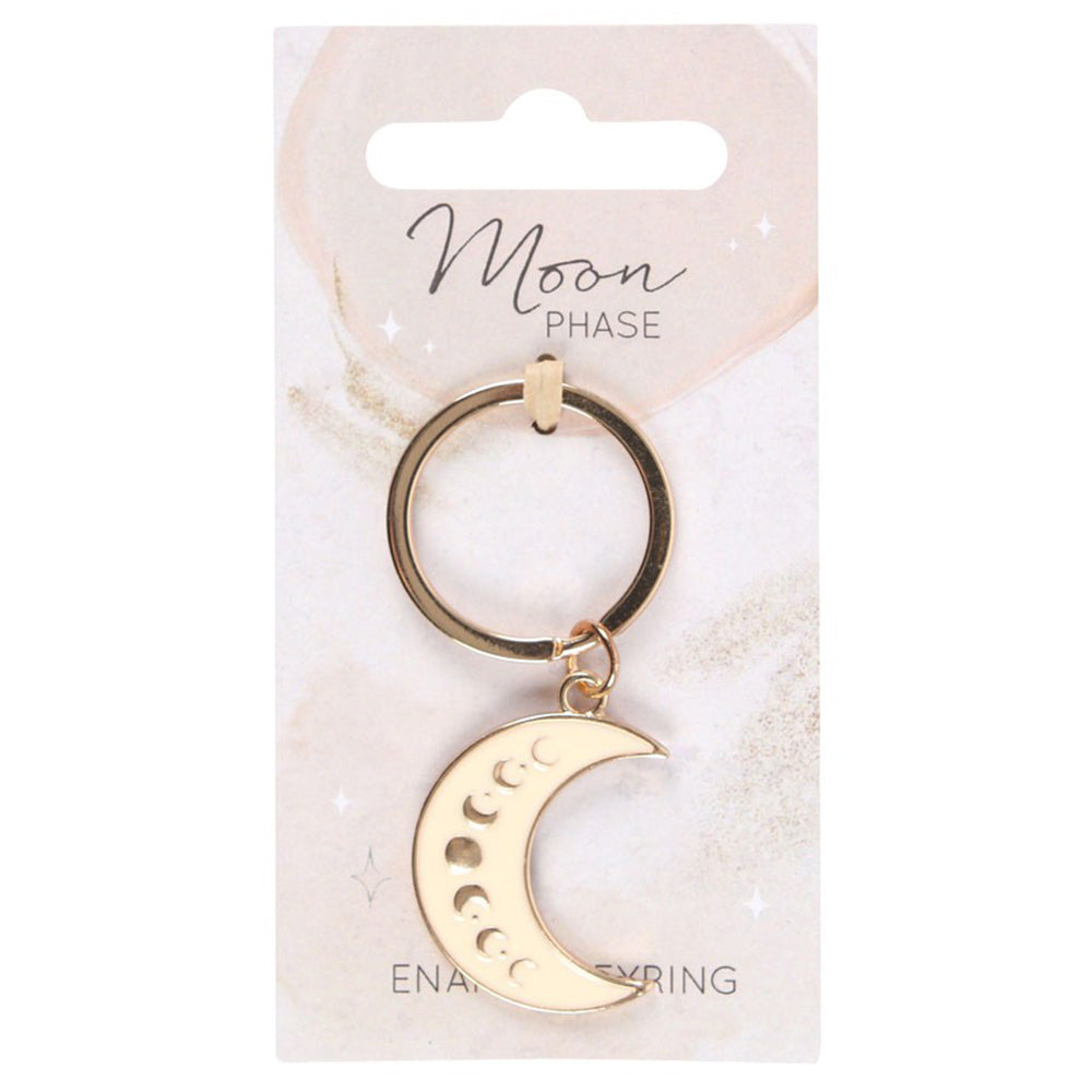 Moon Phase Crescent | Enamel Keyring | Little Gift | Cracker Filler