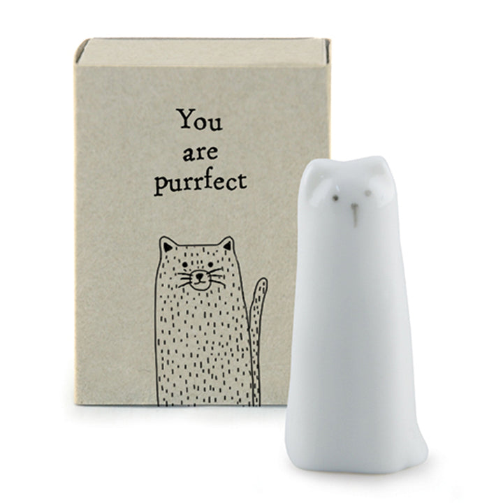 You are Purrfect | Ceramic Cat in a Matchbox | Cracker Filler | Little Gift