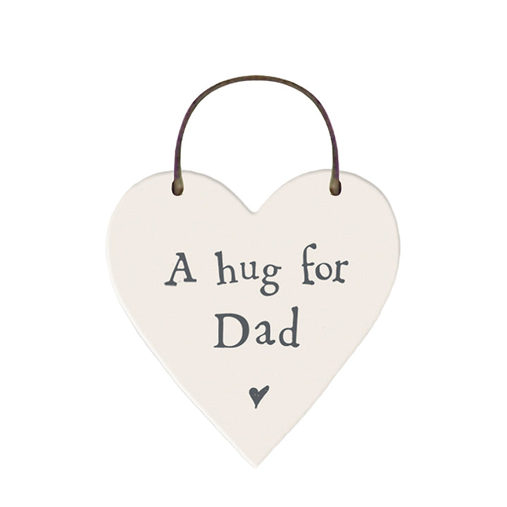 A Hug for Dad | Mini Wooden Hanging Heart | Cracker Filler | Little Gift
