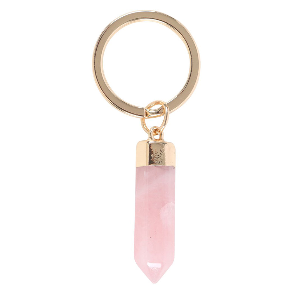 Unconditional Love | Rose Quartz Crystal Keyring | Wellbeing | Little Gift | Cracker Filler