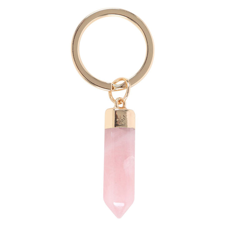 Unconditional Love | Rose Quartz Crystal Keyring | Wellbeing | Little Gift | Cracker Filler