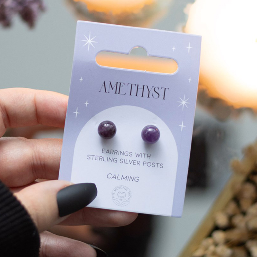 Amethyst Crystal Earrings | Calming | Mini Gift | Cracker Filler