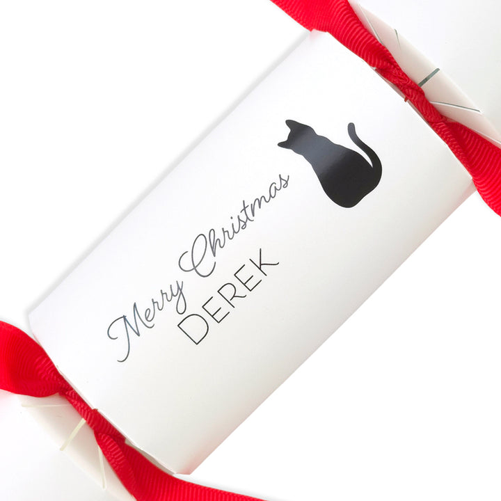 Personalised Cat Silhouette Crackers Craft Kit | Add Your Own Names | Minimum 4