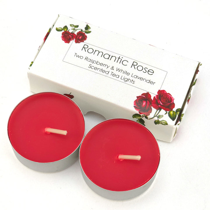 Raspberry & White Lavender Tealight Candles | Romantic Rose | Cracker Filler