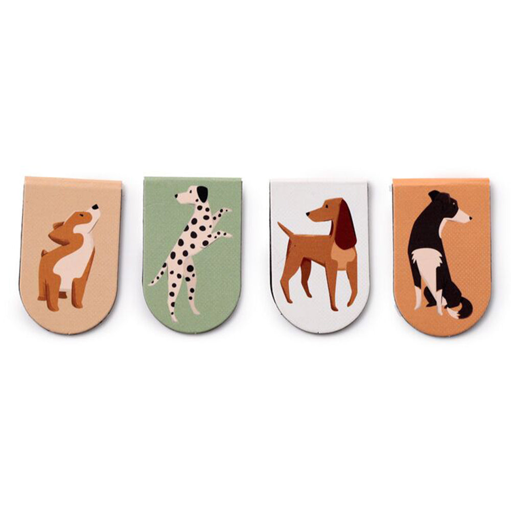 Barking Dogs | Magnetic Bookmarks | Set of 4 | Little Gift