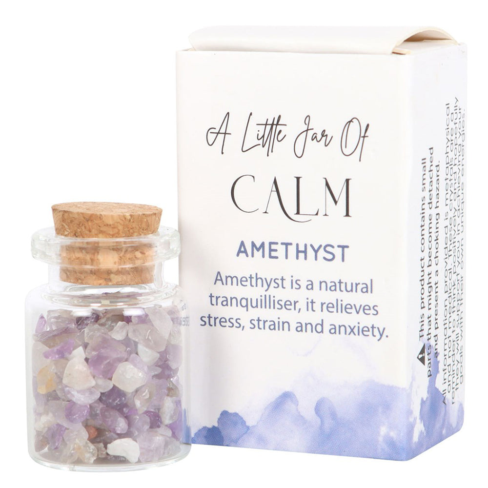 A Little Jar of  Calm | Amethyst Crystals | Matchbox Gift | Mini Cracker Filler