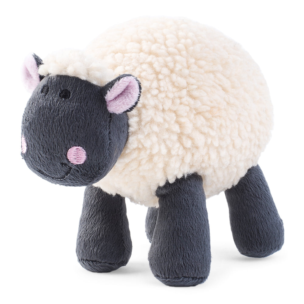 Fleecy White Squeaky Sheep Plush Dog Toy Gift - 18cm