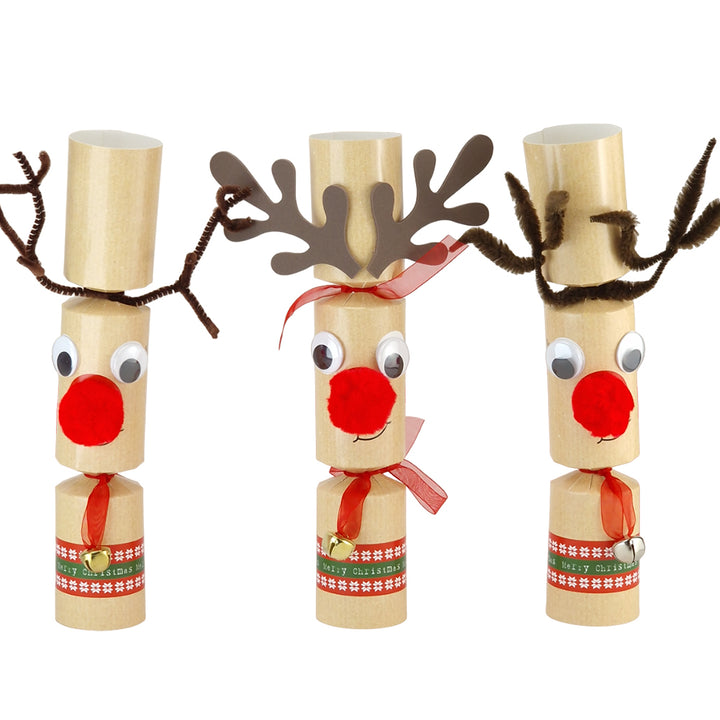 Standy Uppy Rudolph | Christmas Cracker Craft Kit | Makes 6 | Bumpy Antlers