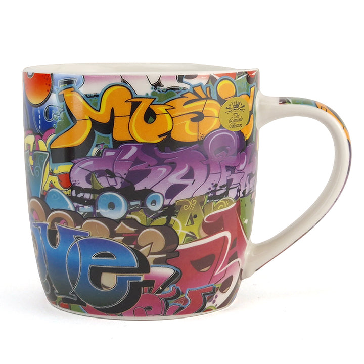 Mug & Coaster Set for Gents | Graffiti Design | 48cm Wide | Ideal Gift