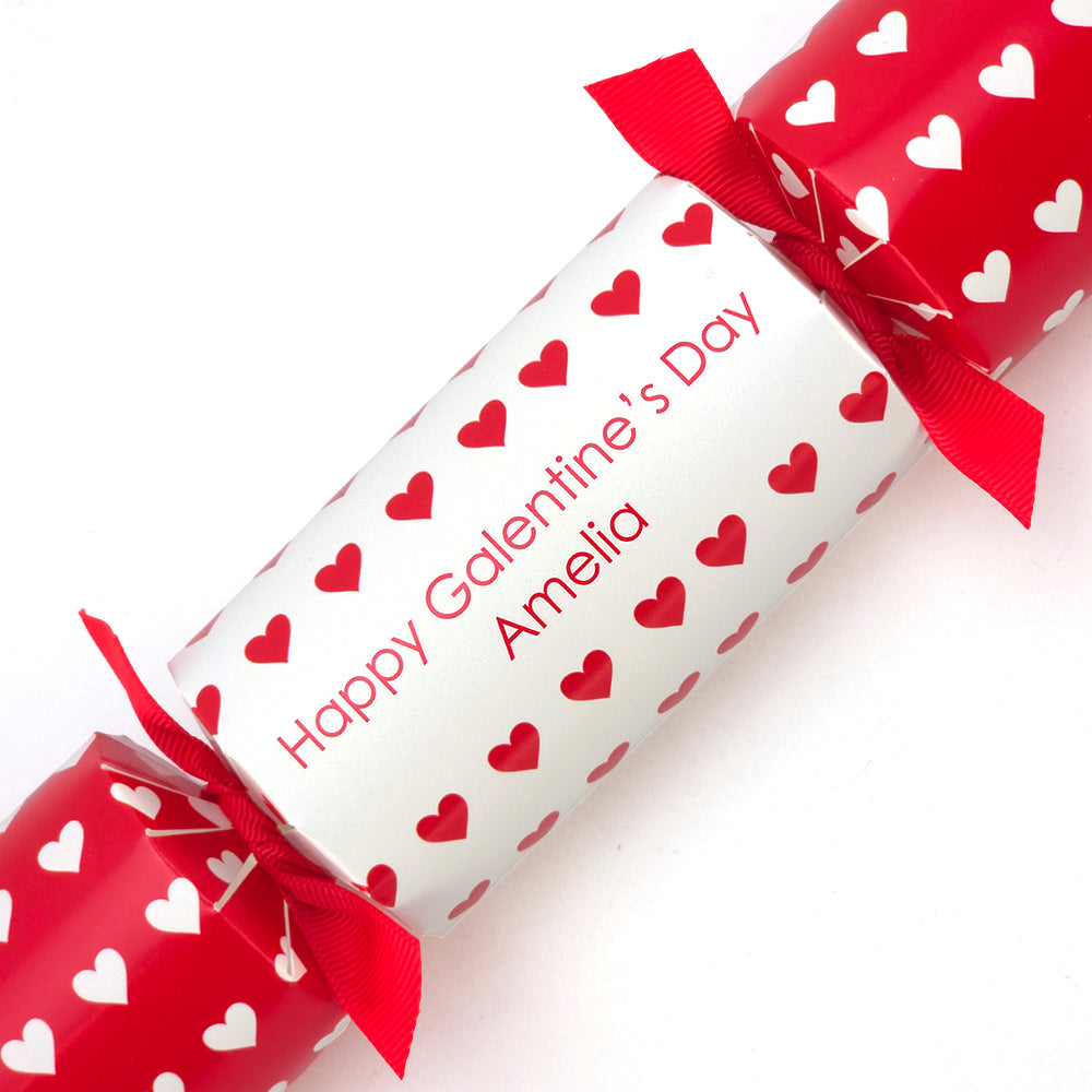 Happy Galentine's Day | Personalised Cracker Craft Kit | Polka Hearts | Single