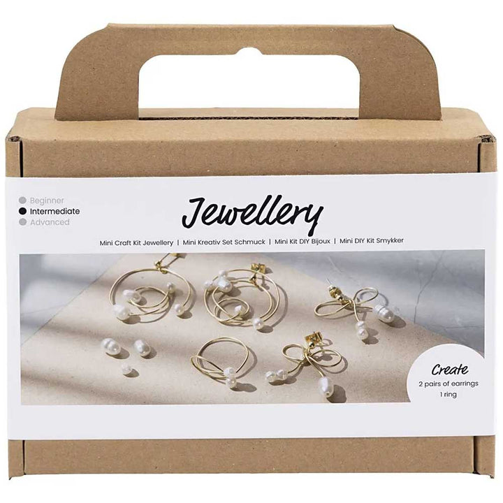 Earrings & Ring | Mini Craft Kit | Gold Plated Jewellery