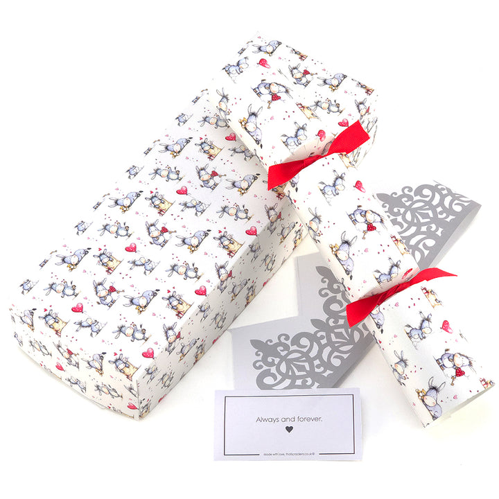 Cute Donkey Love | Single Valentines Day Cracker | Empty and Ready to Fill