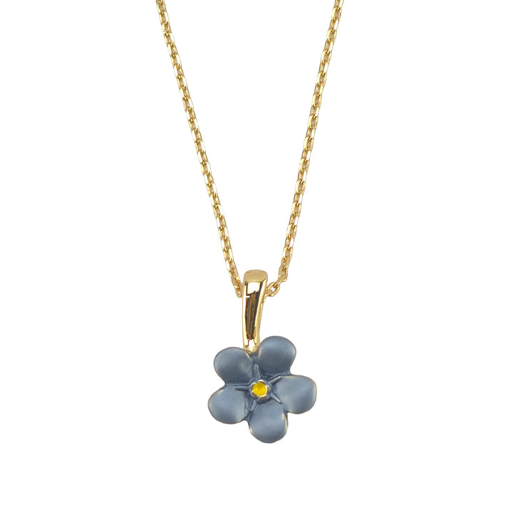 Dainty Forget Me Not | 14k Gold Necklace | Little Gift | Cracker Filler