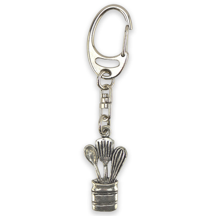 Cooks Utensils | English Pewter 3D Keyring | Little Gift | Cracker Filler