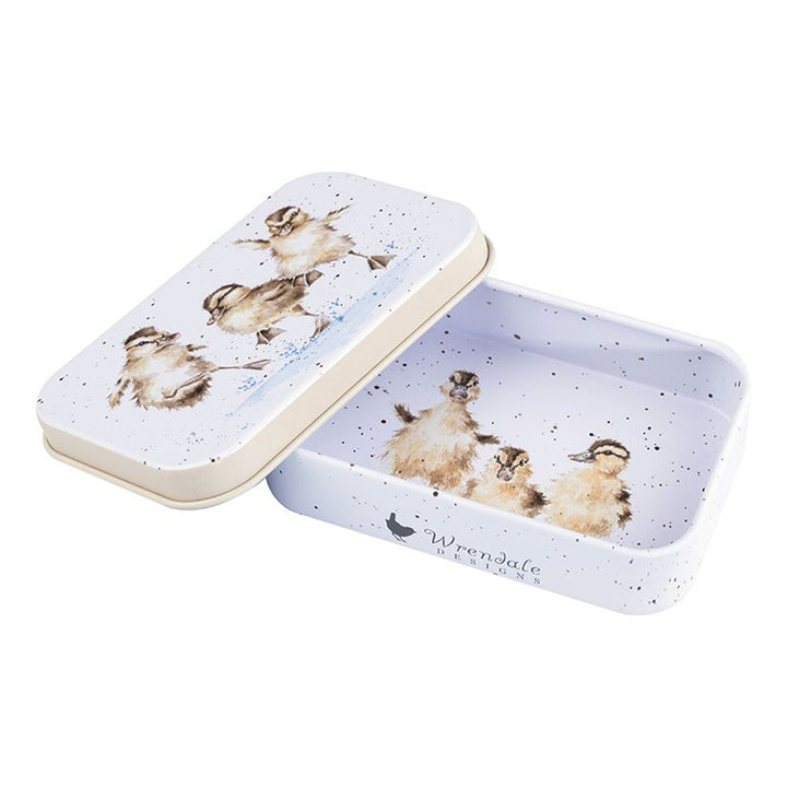 Splashing Ducklings | 9cm Wrendale Lidded Tin | Cracker Filler | Little Gift