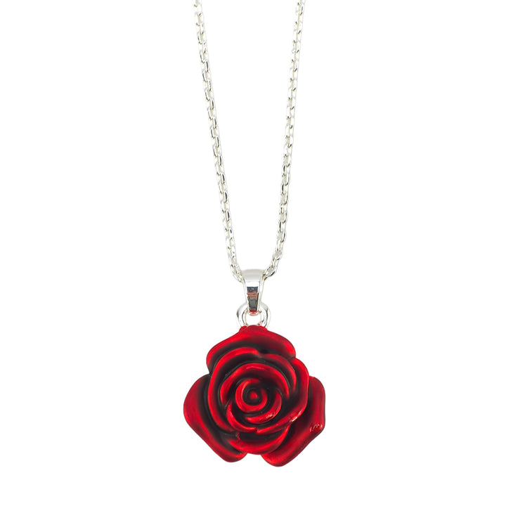 Red Rose | Silver Plated Necklace | Little Gift | Cracker Filler