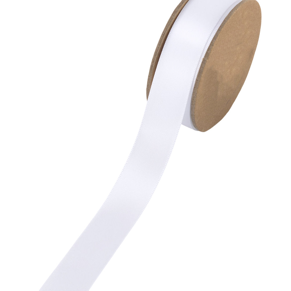 White Wedding Satin Ribbon | 18mm to 70mm Wide | Crafts &amp; Cracker Making