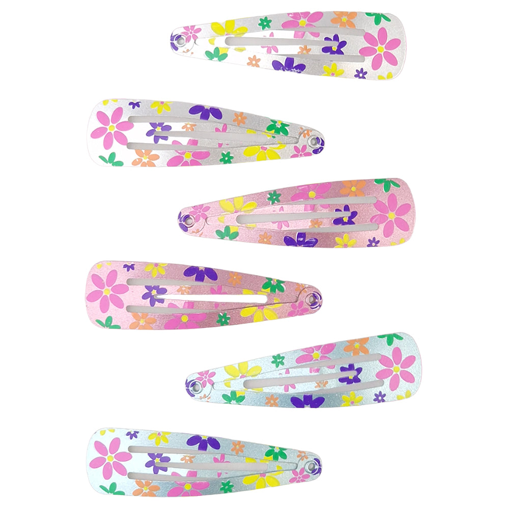 Pastel Floral Sleepies | Girls Hair Clips | 6 Pack | Little Gift | Cracker Filler