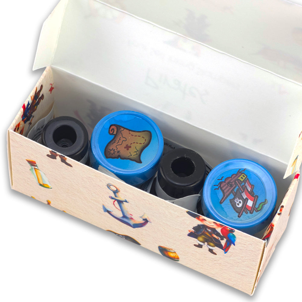 Pirate | 4 Self Inking Stampers for Kids | Cracker Filler | Party Bag Gift