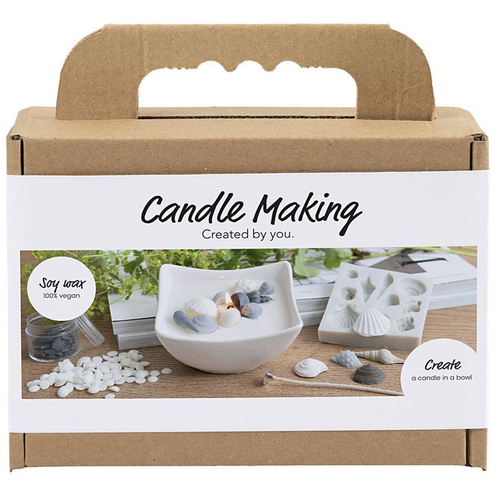 Seashell Candle Making Complete Craft Kit | Make a Candle in a Bowl | Gift Idea
