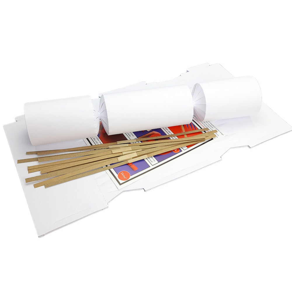 Basic White Make &amp; Fill Your Own DIY Recyclable Christmas Cracker Craft Kit