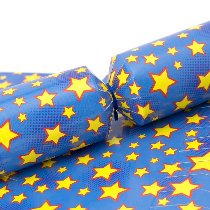 6 Superhero Super Star Cracker Making Craft Kit - Make &amp; Fill Your Own