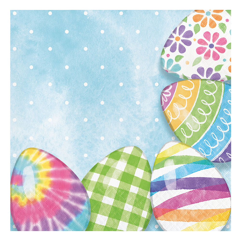 Easter Eggs | Large 32cm Napkins | 16 Pack | Disposable Paper Party Tableware