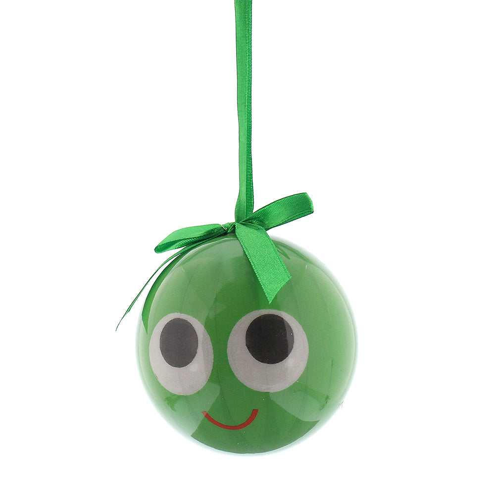 8cm Sid The Sprout Green Shatterproof Christmas Tree Bauble