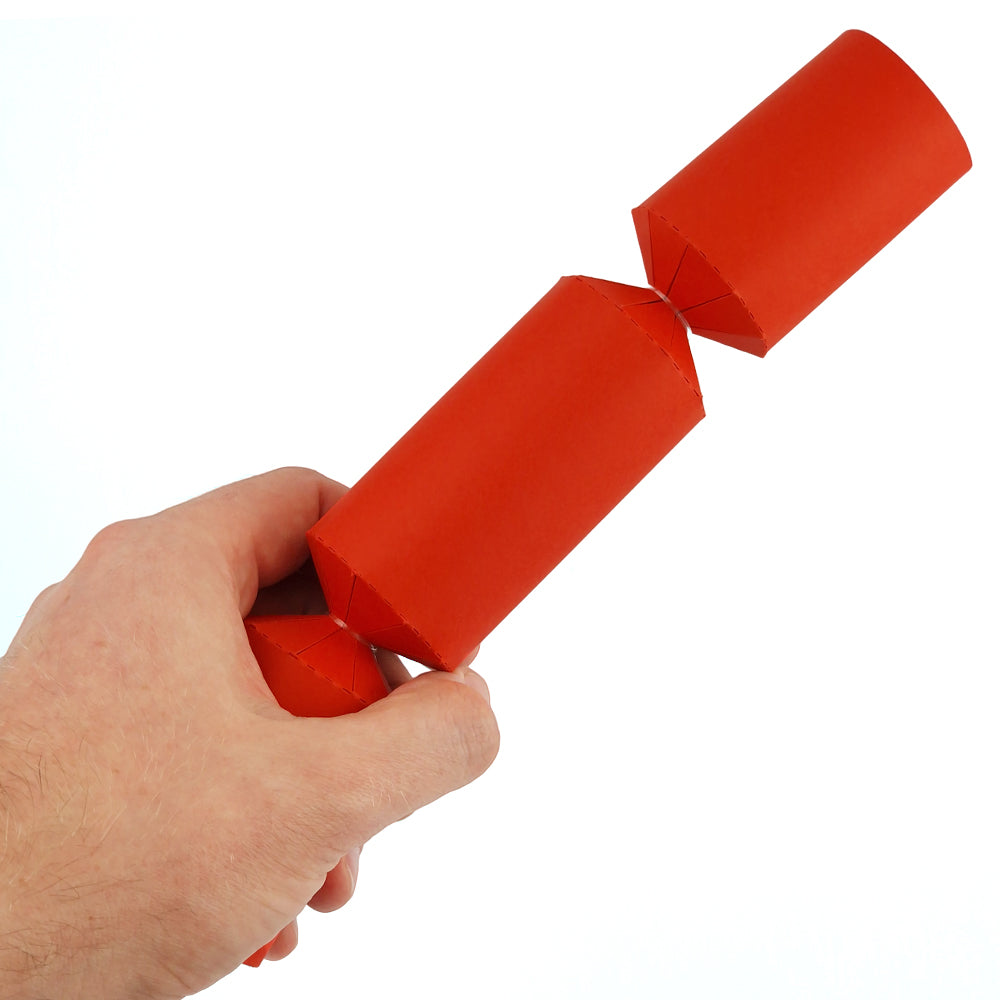 Bright Red | Small Crackers | Make &amp; Fill Your Own Crackers | Eco Recyclable