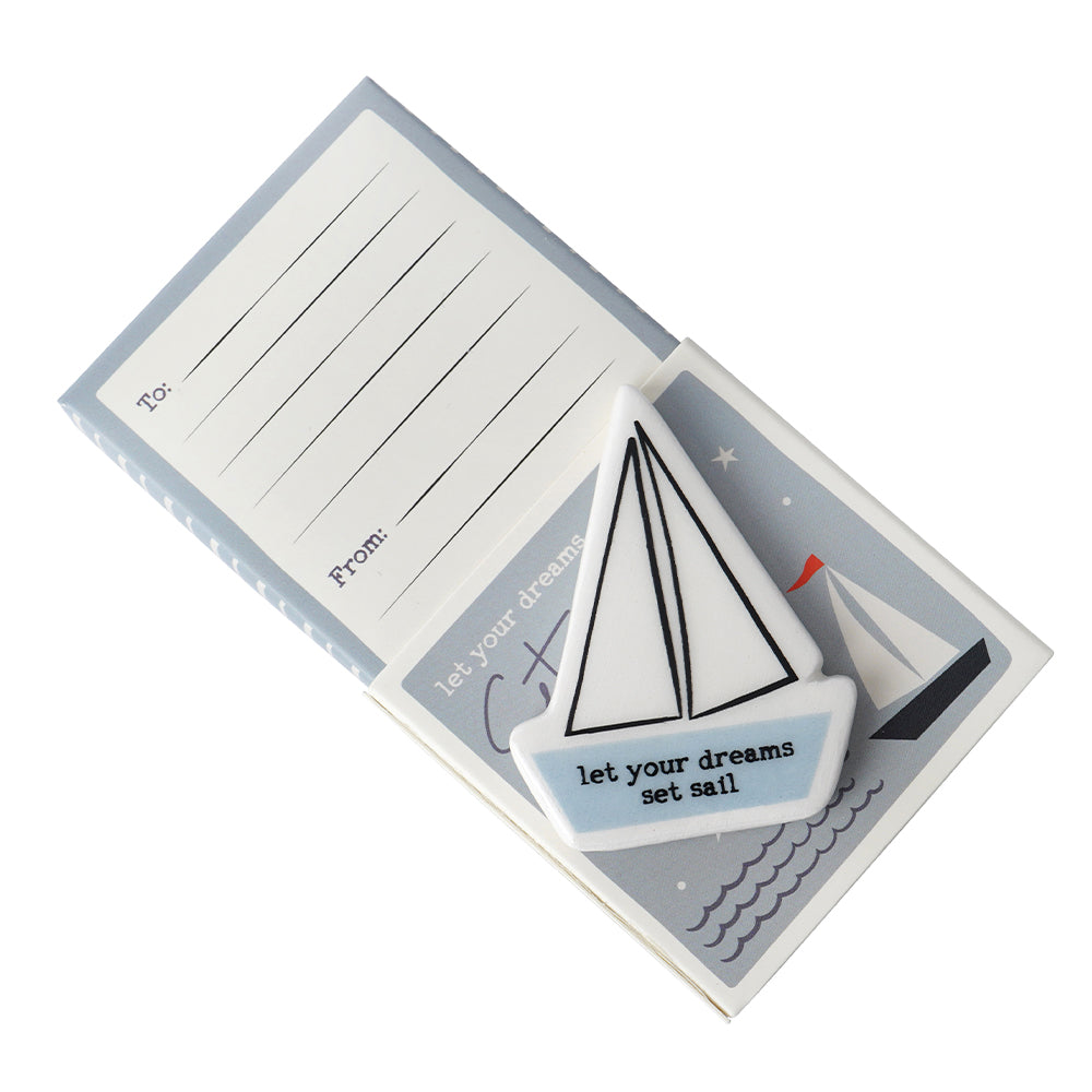 Let Your Dreams Set Sail | Ceramic Token | Mini Gift | Cracker Filler