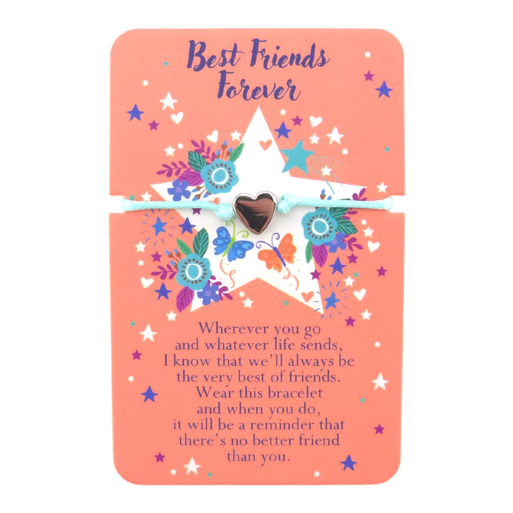 Best Friends Cord Bracelet | Heart Warming Words | Little Gift Cracker Filler