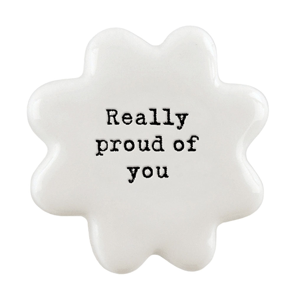 Really Proud of You | Ceramic Flower Token | Mini Gift | Cracker Filler