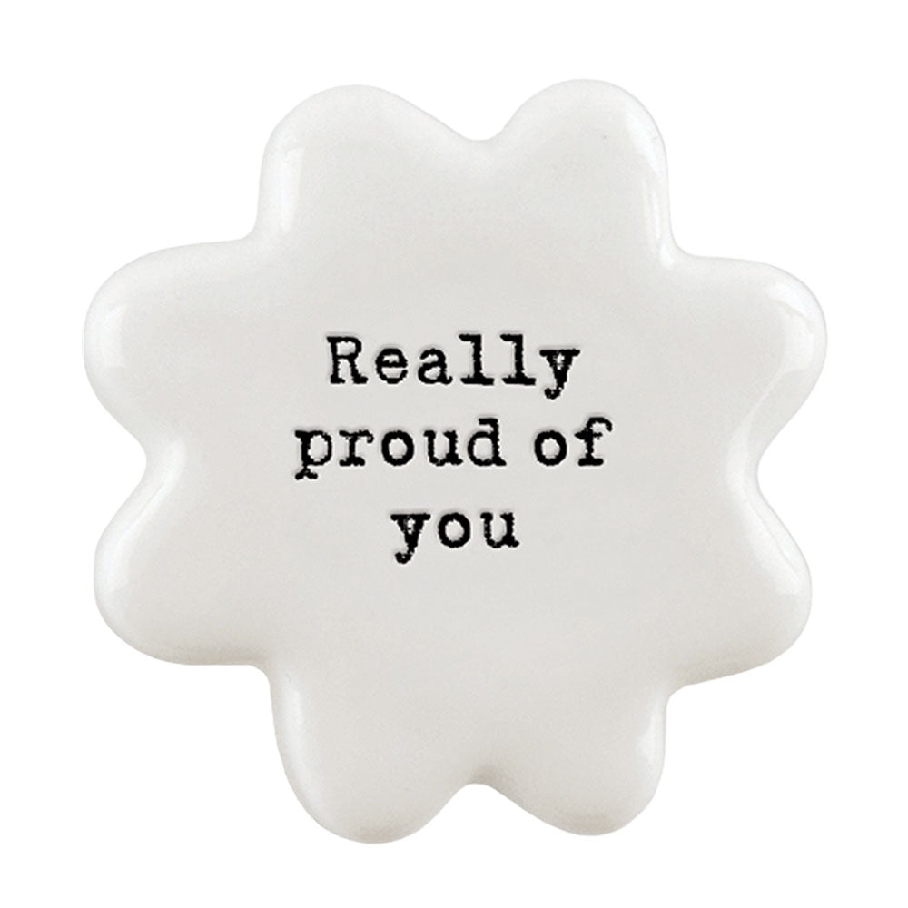 Really Proud of You | Ceramic Flower Token | Little Gift | Cracker Filler