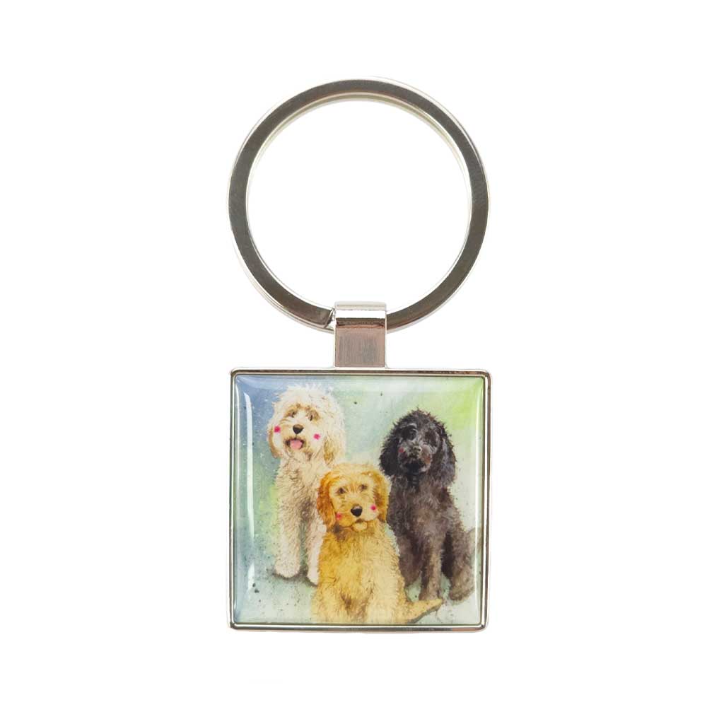 Trio of Cockapoos | Metal Keyring | Mini Gift | Cracker Filler – The ...