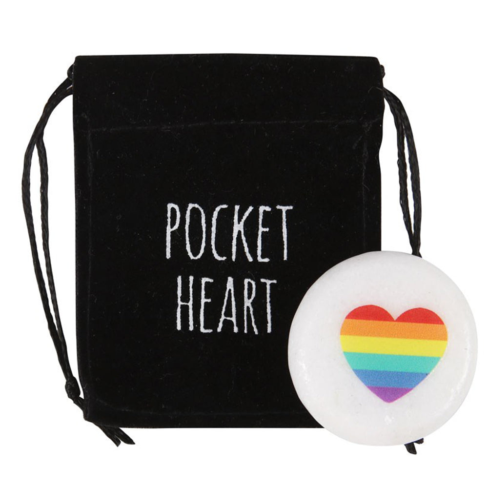 Other Half | Rainbow Heart Pocket Sentiment Stones | Mini Gift | Cracker Filler