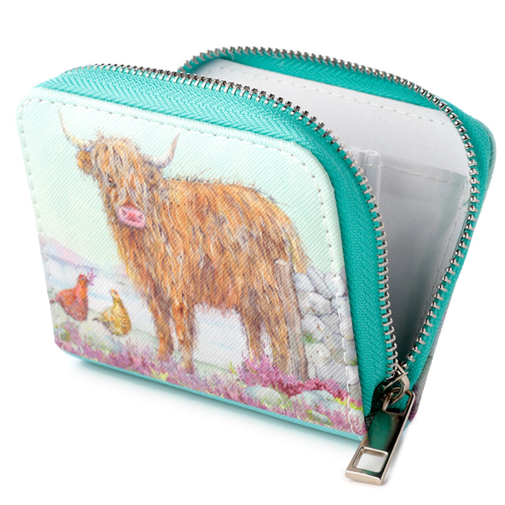 Highland Coo Cow | Zip Around Coin Purse | Ideal Gift