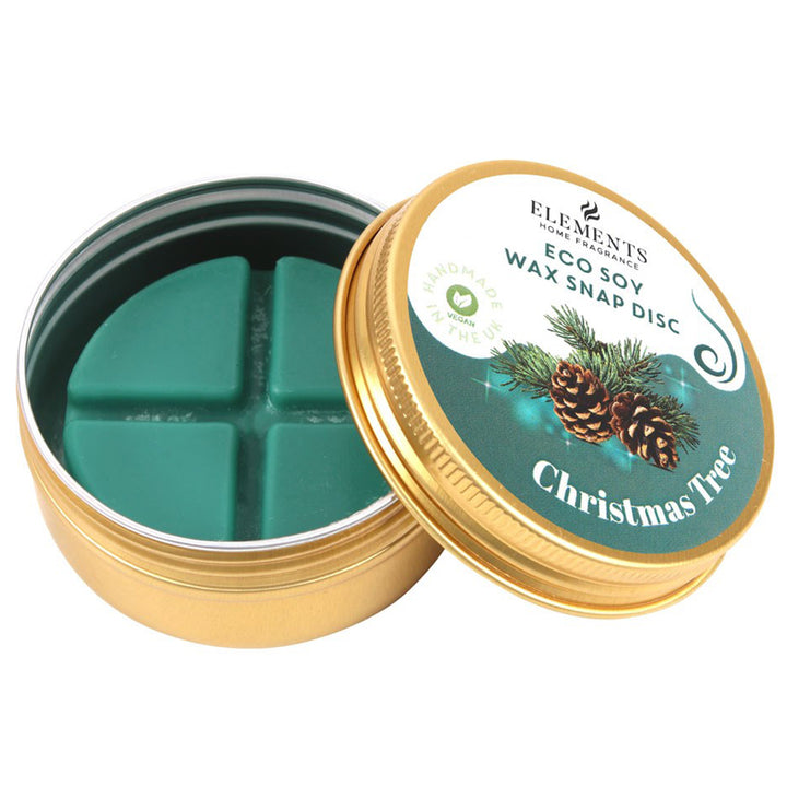 Christmas Soy Wax Snap Discs in a Tin | Cracker Filler | Little Gift