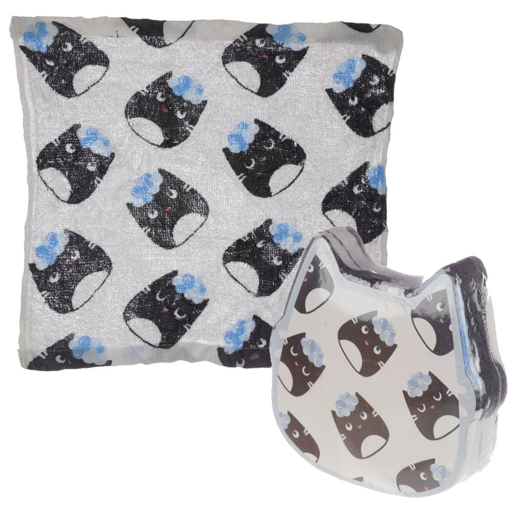 Bathtime Bubbles Cats | Compressed Flannel | Single | Little Gift | Cracker Filler