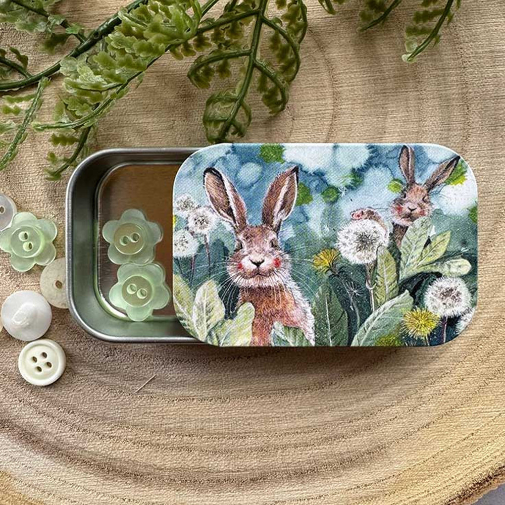Cute Little Rabbits | Little Slide Shut Tin to Fill | Cracker Filler Gift