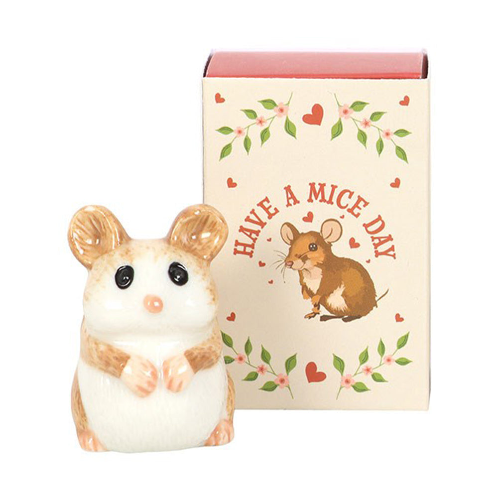 Have a Mice Day | Ceramic Mouse in a Matchbox | Mini Gift | Cracker Filler